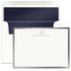 Your Initial and Text Metallic Bordered Flat Note Cards - Raised Ink Image 3 of 5